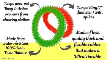 Silicone Chew Toy for Pet (Multicolor, Pack of 2)